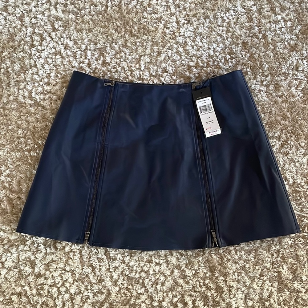 BCBG faux leather skirt